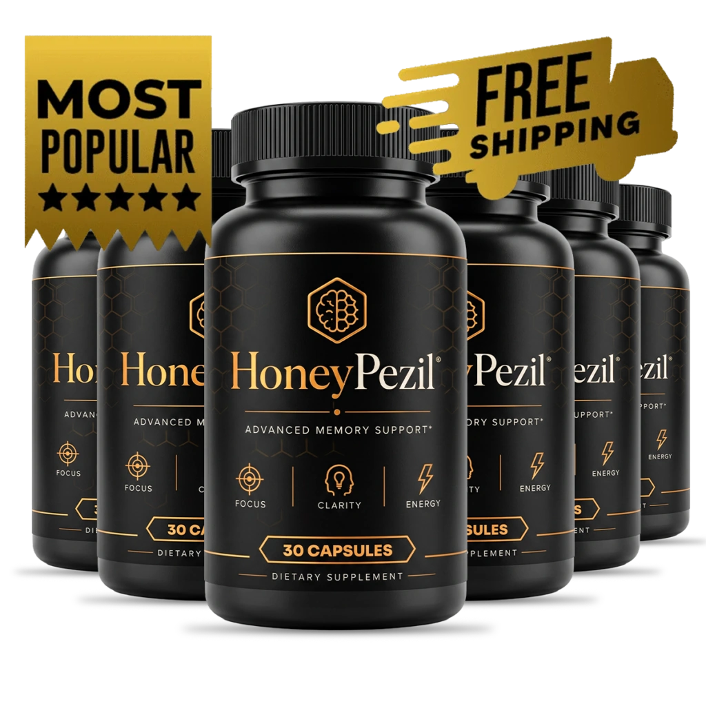 HoneyPezil supplement bottles